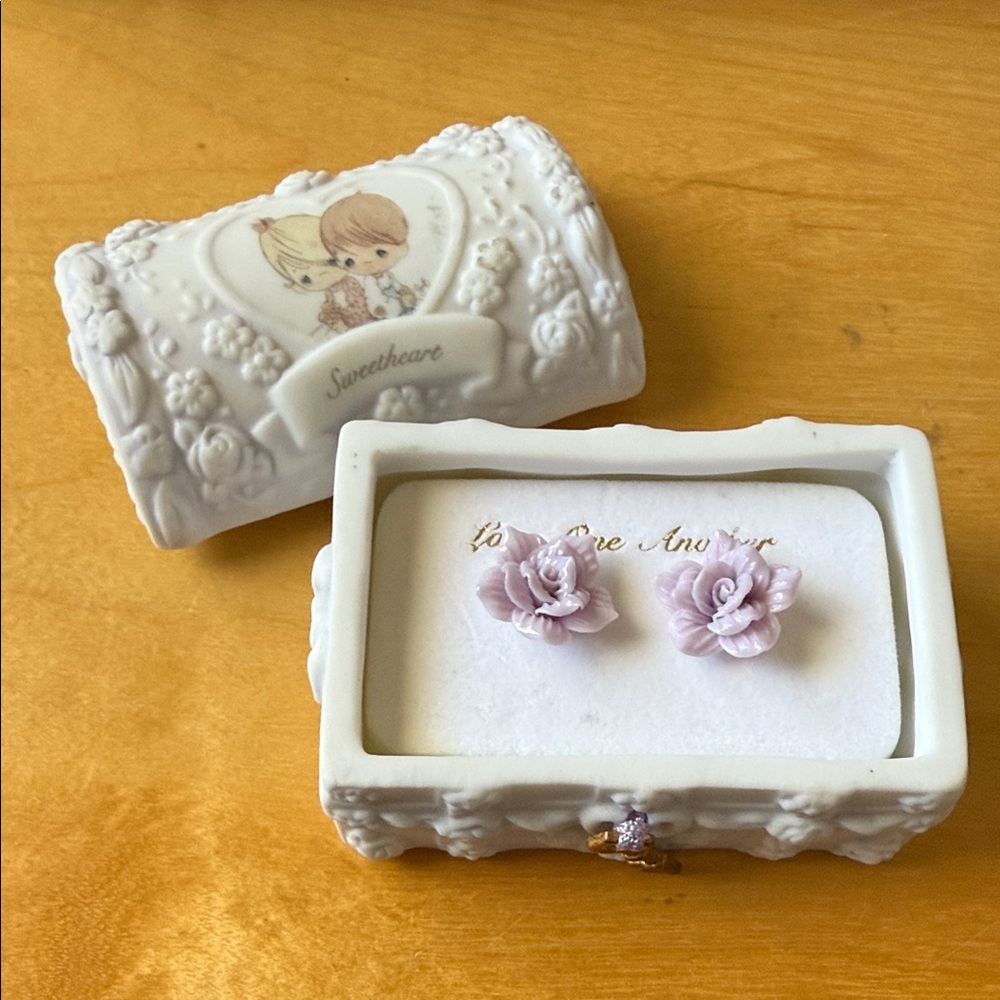 Precious Moments Ceramic Hope Sweetheart Trinket Box
